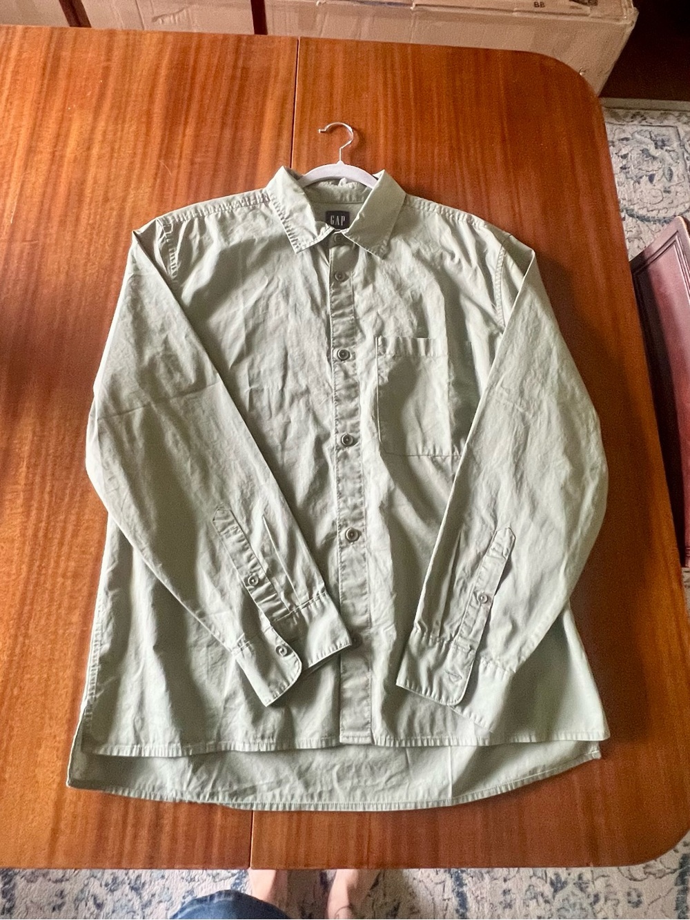 NWT GAP Men's Sage Green Lightweight Button-Up Shirt Jacket
